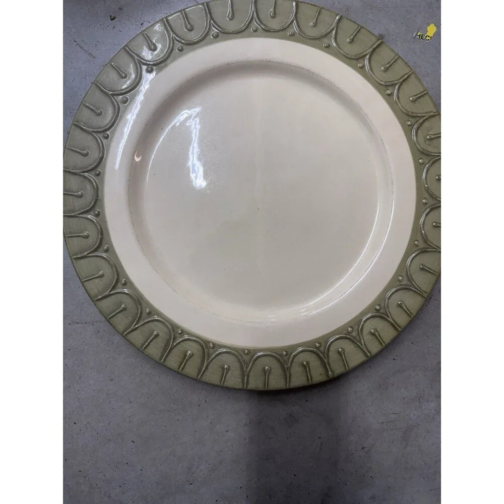 Pier 1 Gemma Baroque Honey Round Platter Chop Plate 14”